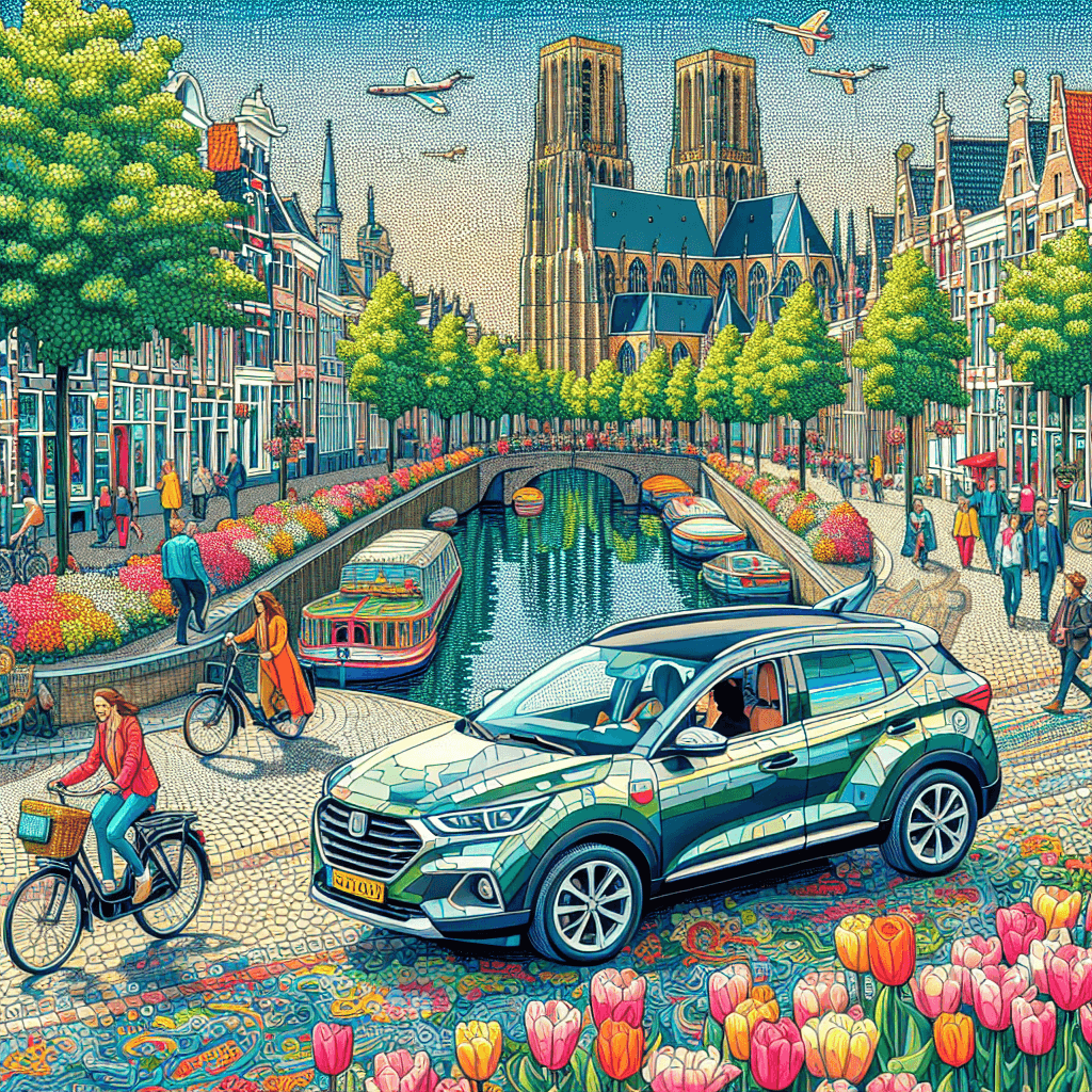 City car, cathedral, canals, tulips and cyclists in Den Bosch