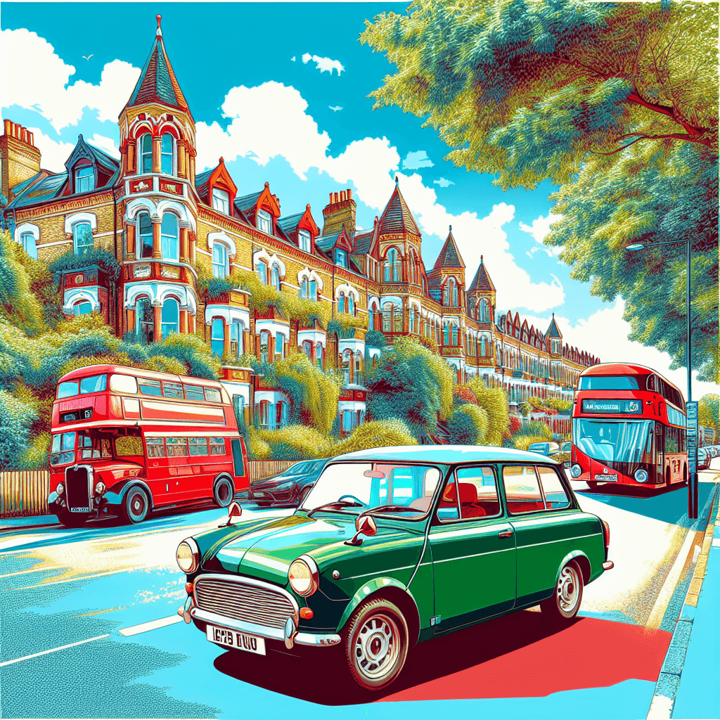 City car in scenic Finchley with iconic elements