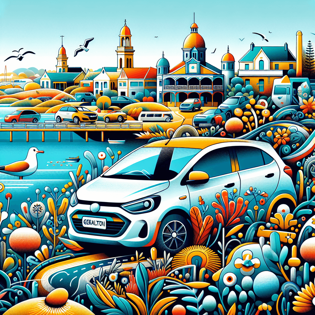 City car amidst Geraldton’s architecture, wildflowers and seagulls