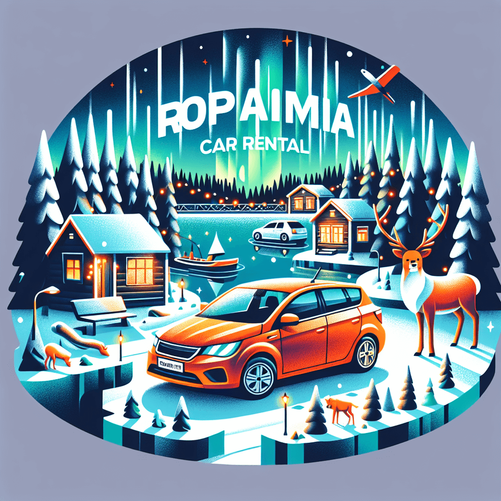 Coche en Rovaniemi, renos, aurora boreal, bosques nevados