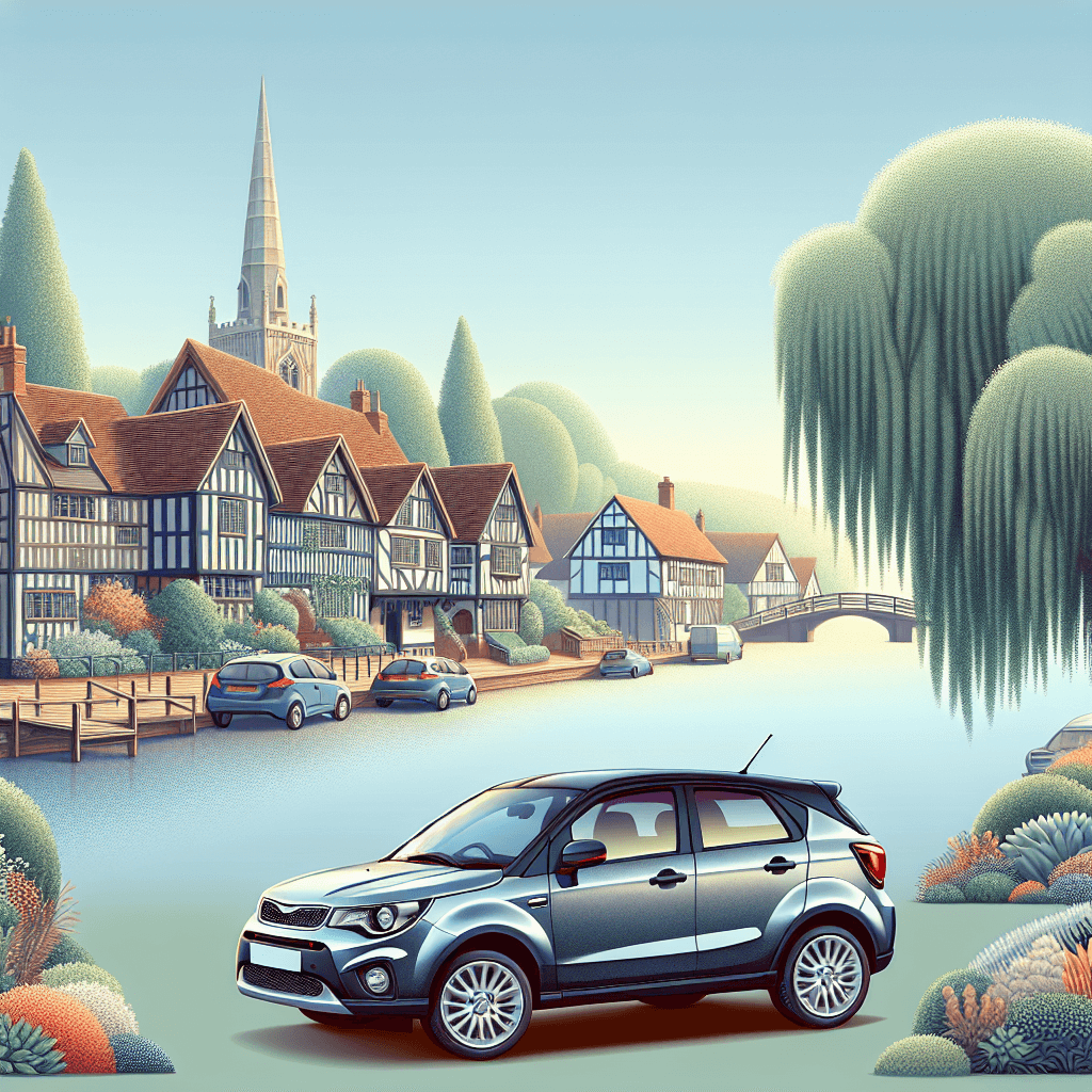 City car in picturesque Stratford-upon-Avon, beside River Avon